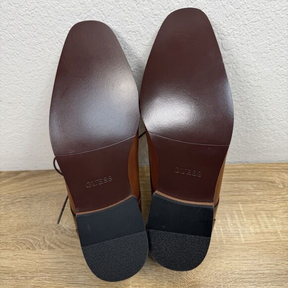 NEW Guess Shelly Cap Toe Oxford MEN\'S 9 Brown Faux Leather Formal Dress Shoes main image 6